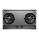 76cm 2 Burner Stainless Steel (Gun Metal Finishing) Gas Hob - Rotguss