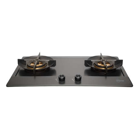 76cm 2 Burner Stainless Steel (Gun Metal Finishing) Gas Hob - Rotguss