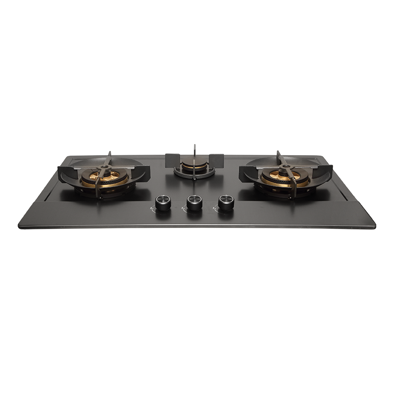 75cm 3 Burners Stainless Steel (Gun Metal Finishing) Gas Hob