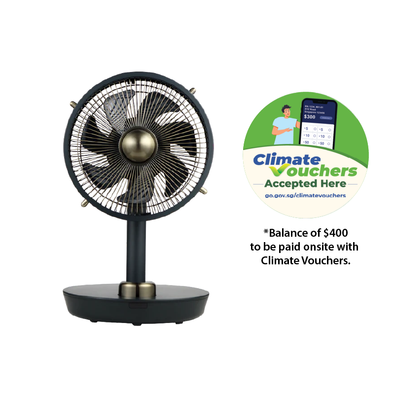 [Climate Voucher] 8” Metal Table Fan