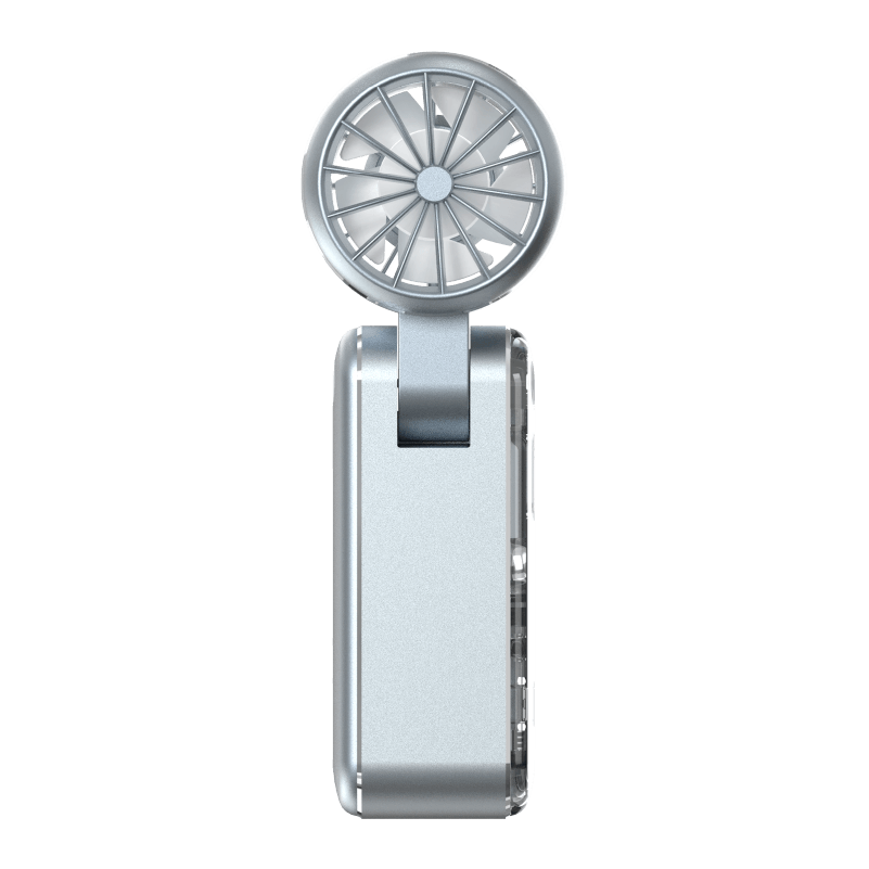 [PRE-ORDER] AirZee Max- High Speed Turbo Foldable USB Fan with Cooling Conductor Metallic Silver White / Metallic Baby Blue