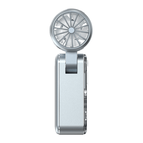 [PRE-ORDER] AirZee Max- High Speed Turbo Foldable USB Fan with Cooling Conductor Metallic Silver White / Metallic Baby Blue