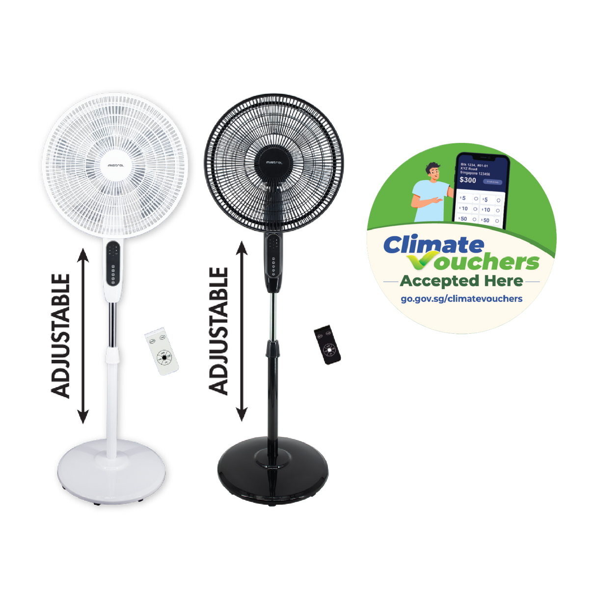[Climate Voucher] 16” DC Stand Fan with Remote