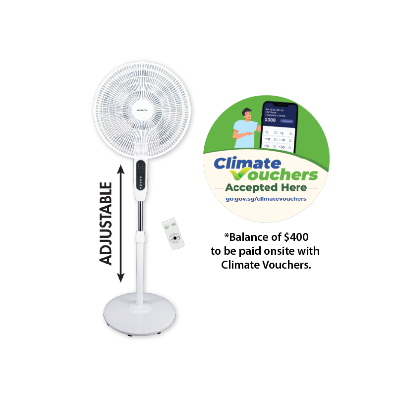 [Climate Voucher] 16” DC Stand Fan with Remote