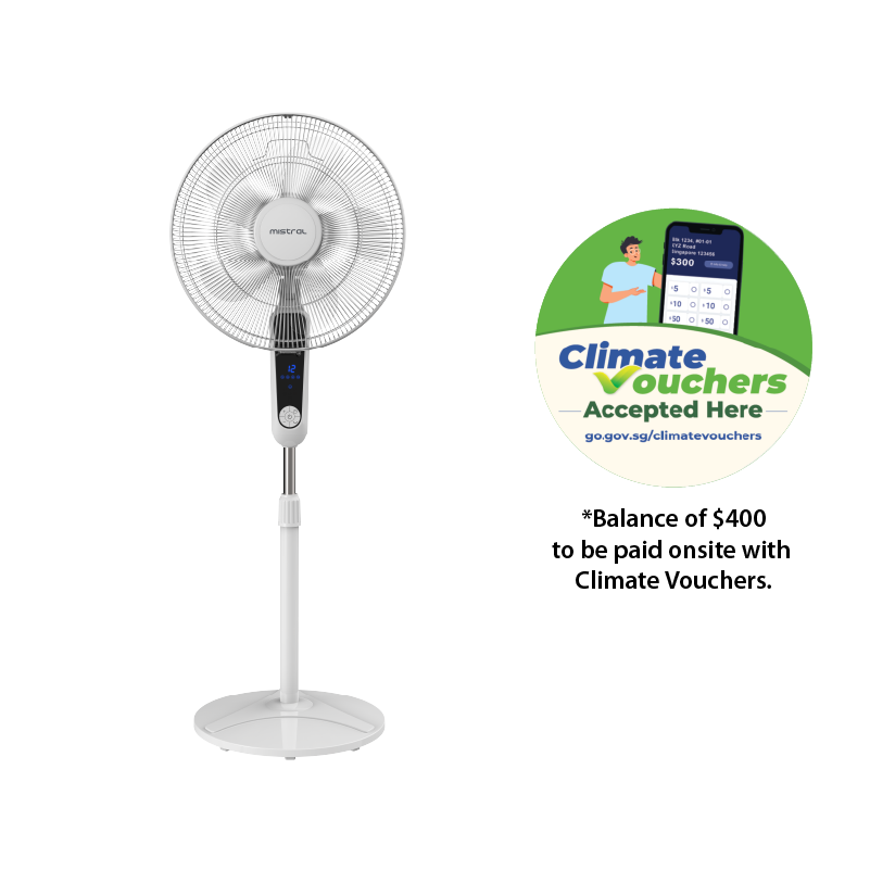 [Climate Voucher]  16” DC Stand Fan with Remote