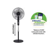 [Climate Voucher] 16" DC Stand Fan with Remote - Black