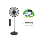 [Climate Voucher] Matt Black Gen 1 - 16" DC Stand Fan with Remote