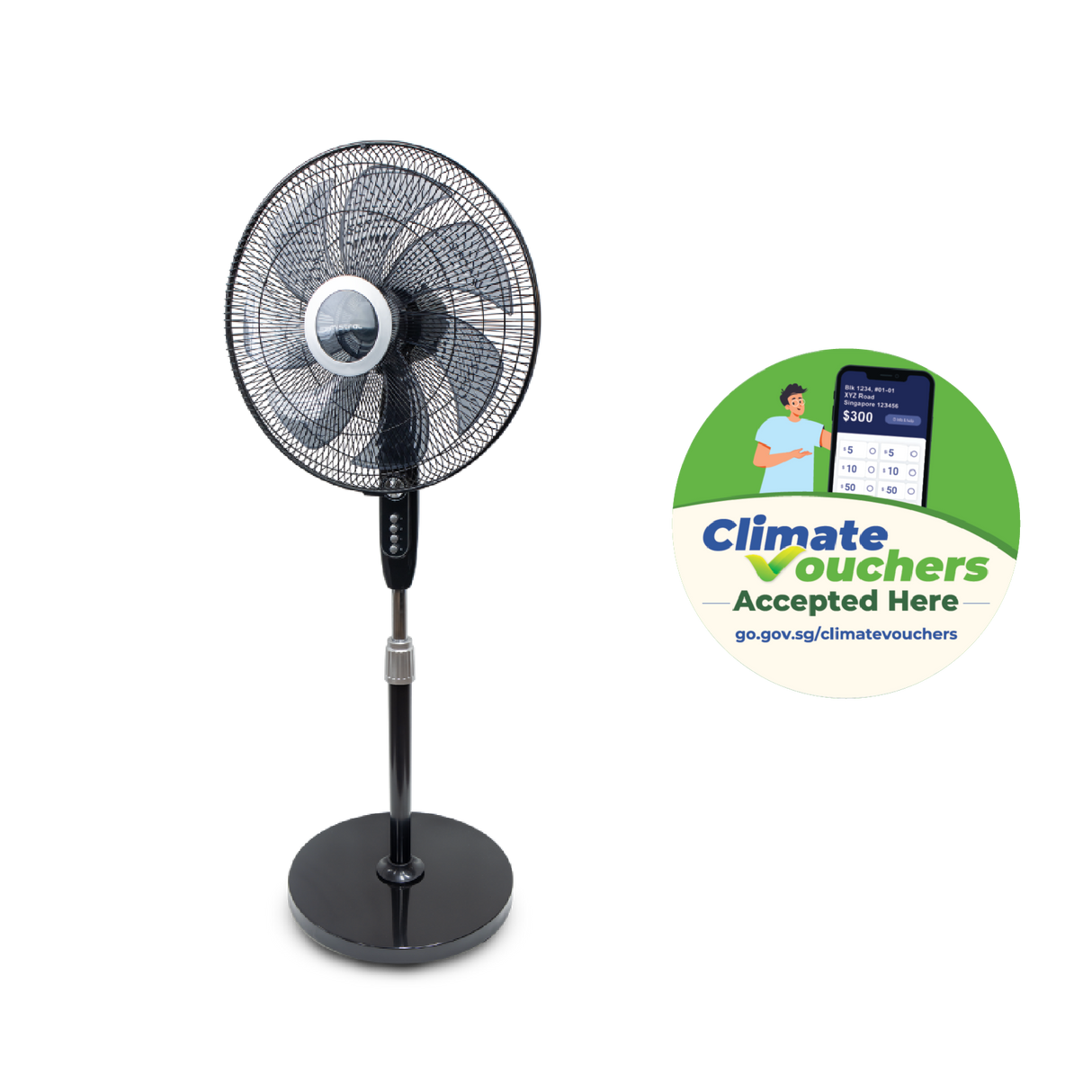 [Climate Voucher] 18” DC Stand Fan with Remote Control