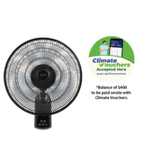 [Climate Voucher] Matt Black Gen 1 - 16" DC Wall Fan with Remote