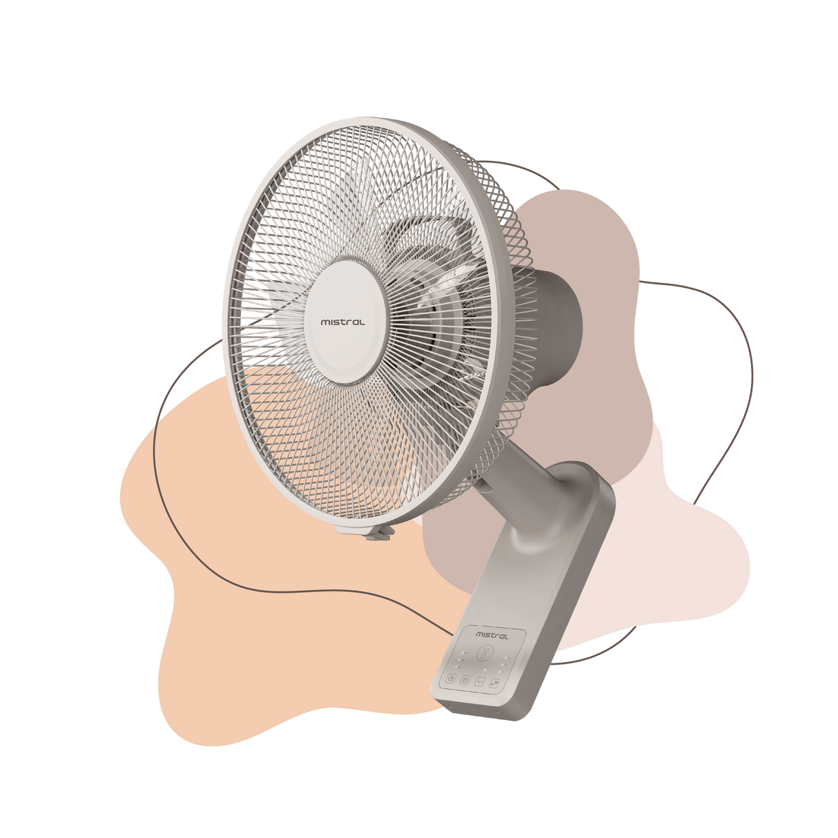 12" DC High Velocity Detachable Wall Fan with Remote