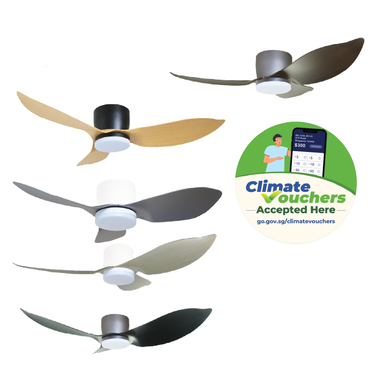 [Climate Voucher]  46” 3-Blades Ceiling Fan
