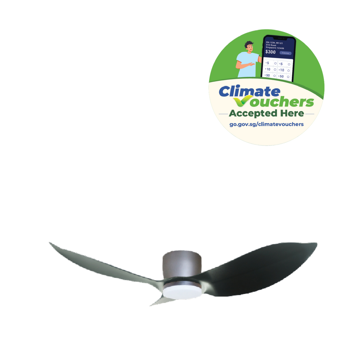 [Climate Voucher]  46” 3-Blades Ceiling Fan