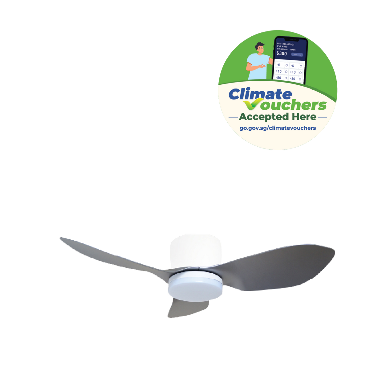 [Climate Voucher]  46” 3-Blades Ceiling Fan