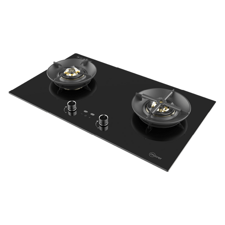 88cm 2 Zone Glass Gas Hob