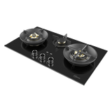 78cm 3 Zone Glass Gas Hob