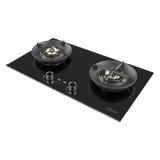 78cm 2 Zone Glass Gas Hob