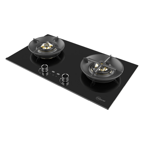 78cm 2 Zone Glass Gas Hob