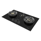 88cm 3 Zone Glass Gas Hob