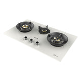 88cm 3 Zone Glass Gas Hob