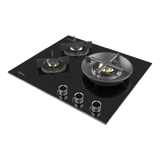 60cm 3 Zone Glass Gas Hob