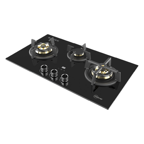 78cm 3 Burner Glass Gas Hob