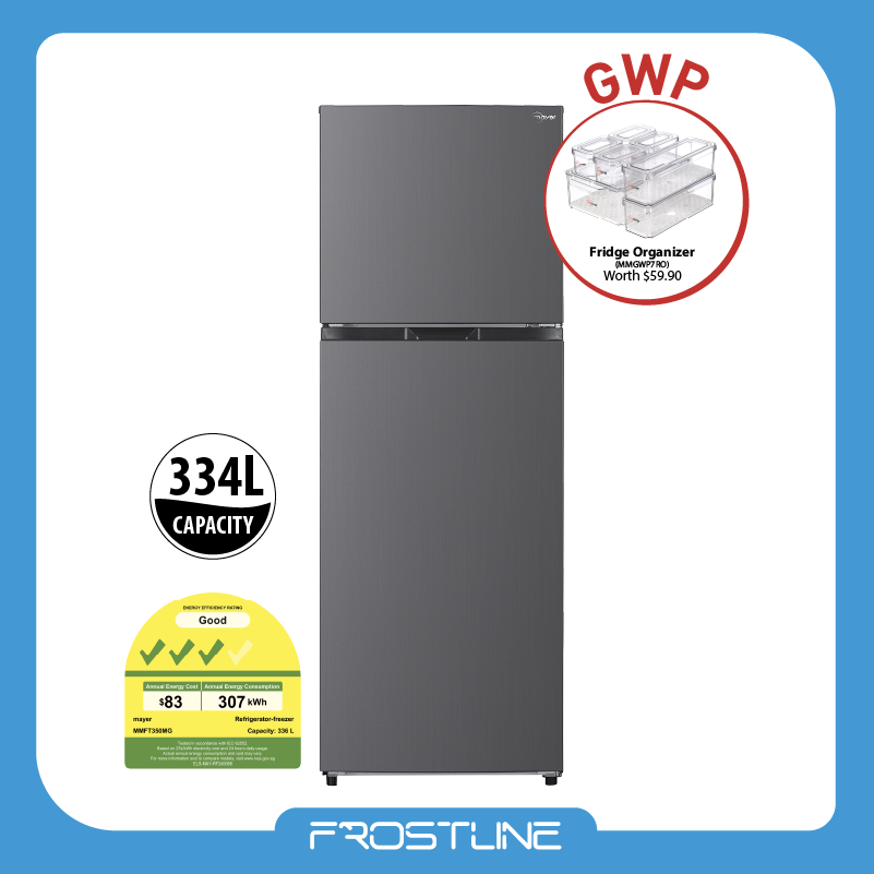 334L 2-Door Frost Free Top Mount Freezer Fridge