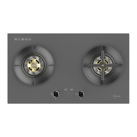 78cm 2 Zone Glass Gas Hob