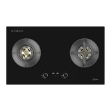 88cm 2 Zone Glass Gas Hob