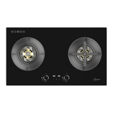 78cm 2 Zone Glass Gas Hob