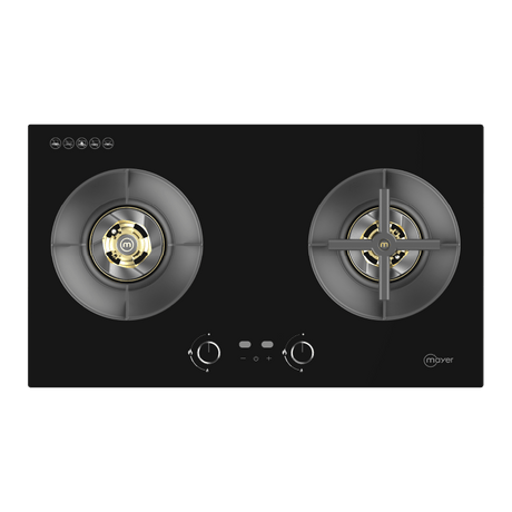 88cm 2 Zone Glass Gas Hob