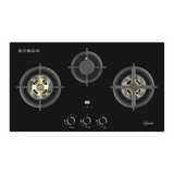 78cm 3 Burner Glass Gas Hob