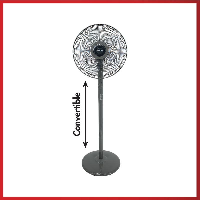 16” Stand Fan with Remote Control - Dark Grey