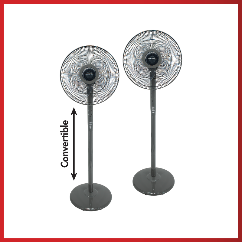 16” Stand Fan with Remote Control - Dark Grey