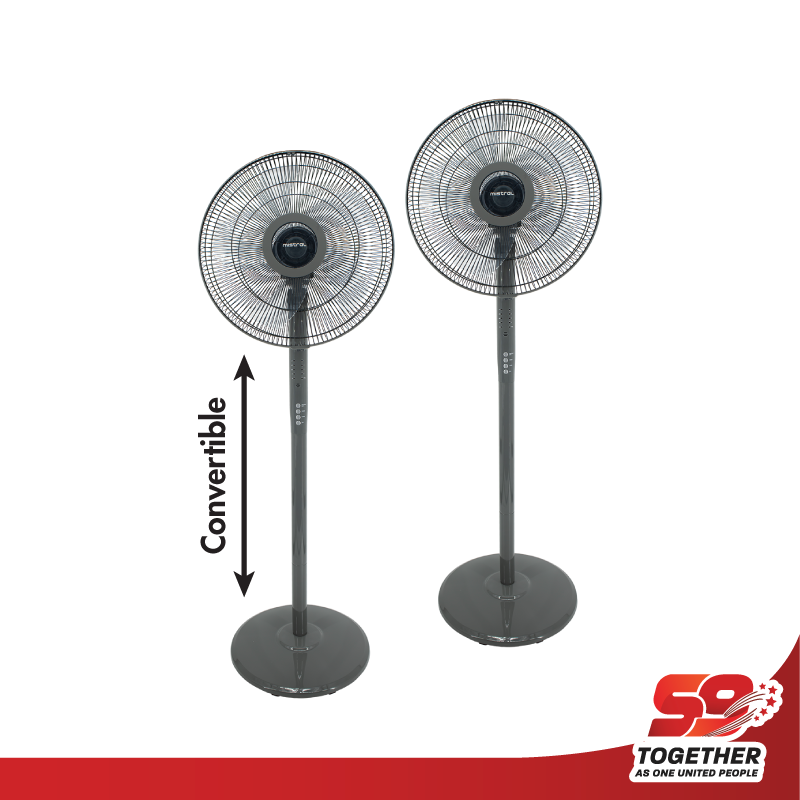 16” Stand Fan with Remote Control - Dark Grey