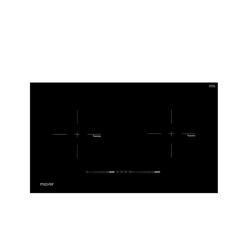 75cm 2 Zone Induction Hob with Slider + Semi-integrated Hood with Oil Tray (FREE 5-pcs Set Cookware MSC5P)