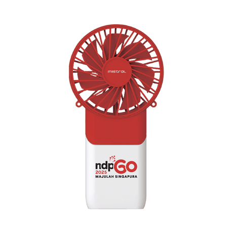 Mimica Cool Breeze Rechargeable USB Fan - SG60 Red White