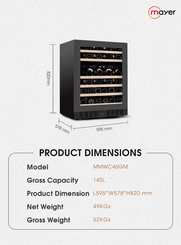 46 Bottles Wine Chiller Specification