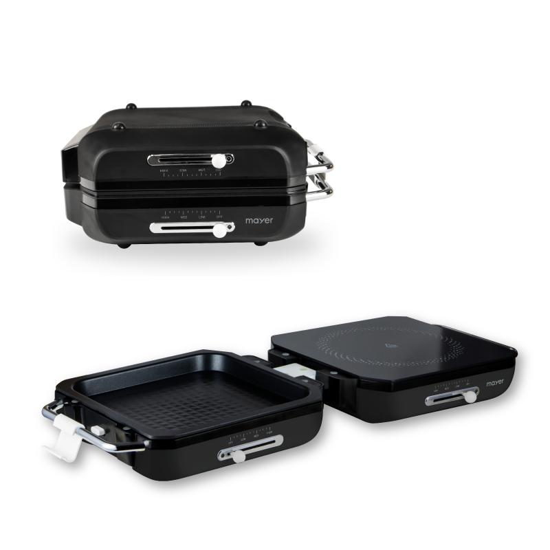 Foldable Multi Functional Ceramic Cooker with Grill Mayer Singapore