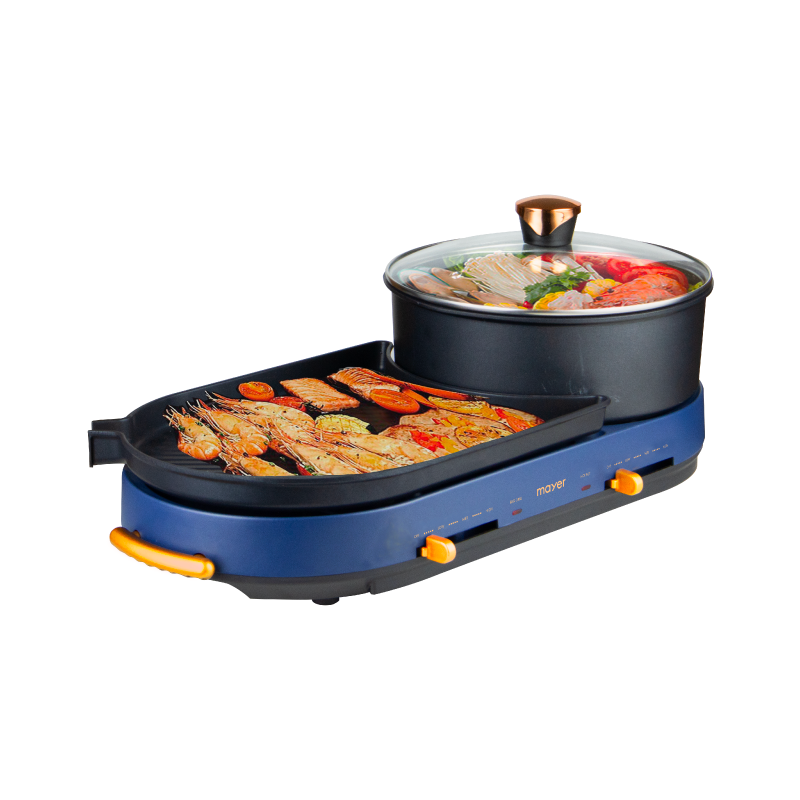 Electric grill top and hotpot
